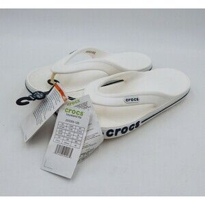 Crocs Bayaband Womens Flip Flop Sandal Size 9 White Water Friendly Lightweight